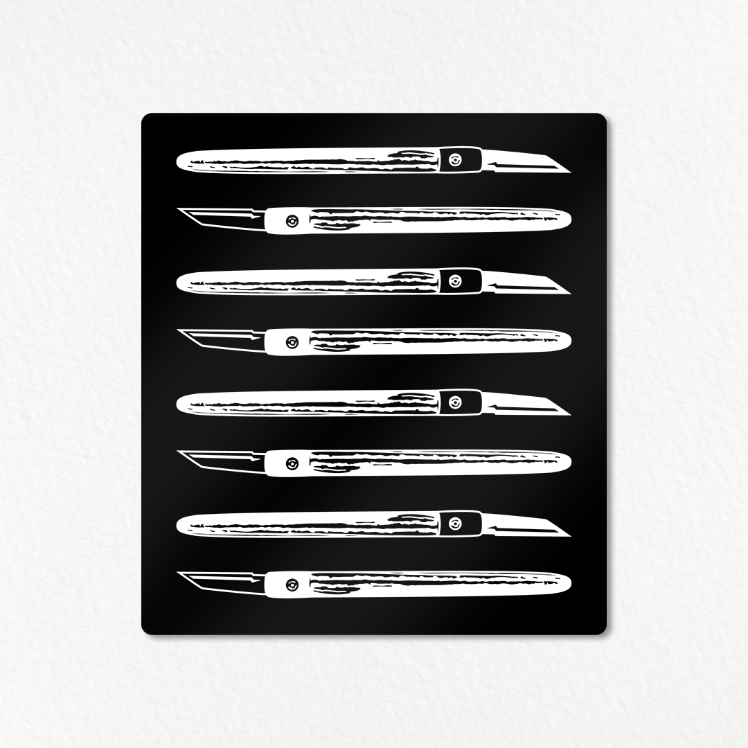 Marking Knife Collection Sticker (Black)