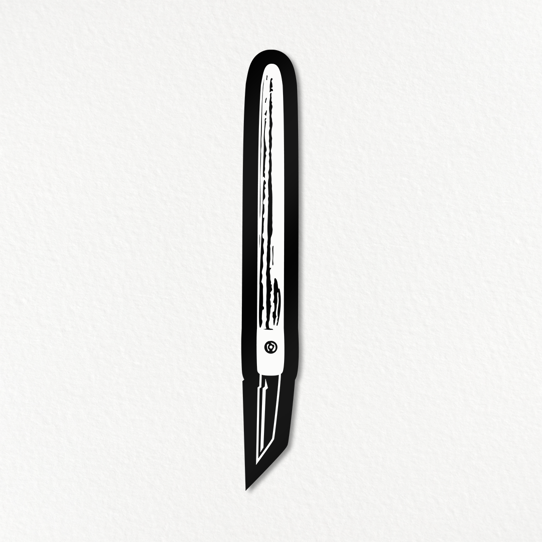 Marking Knife Sticker (Black)