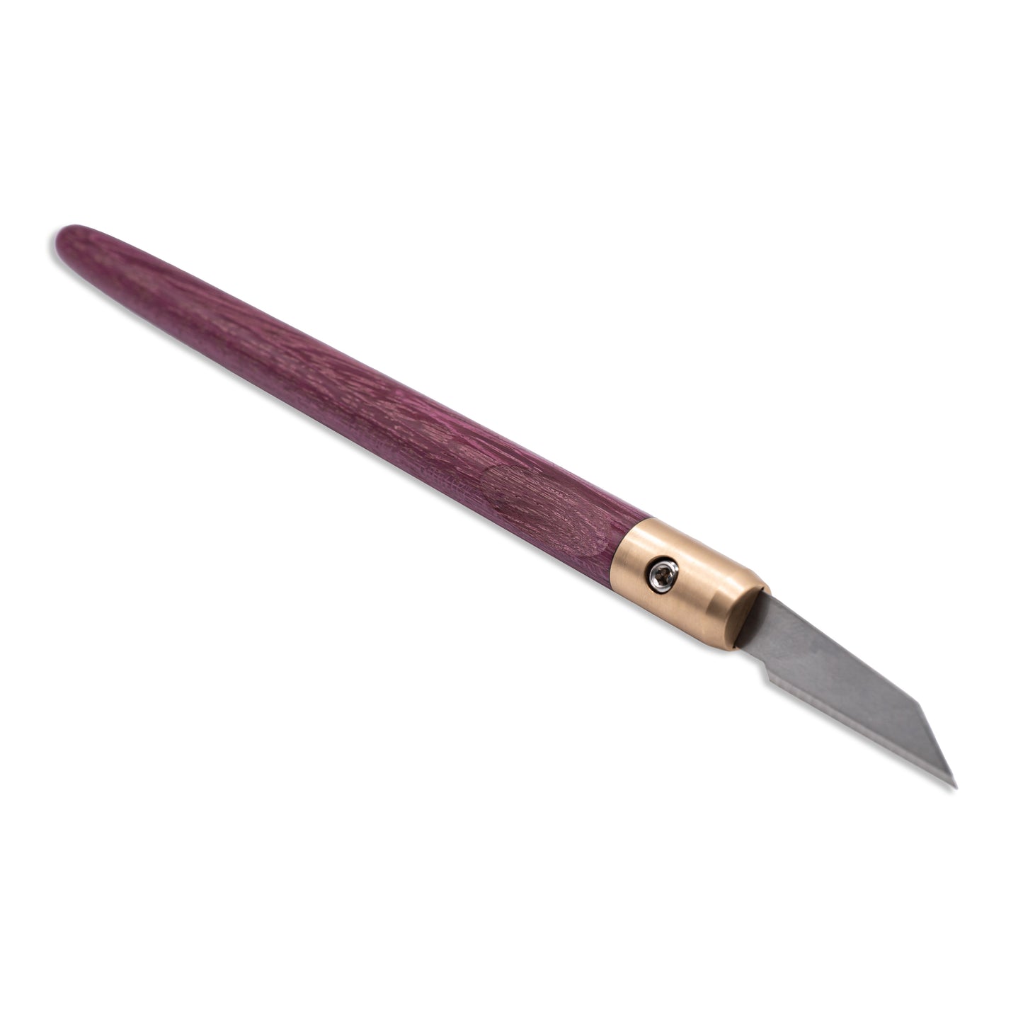 Purpleheart & Bronze Marking Knife