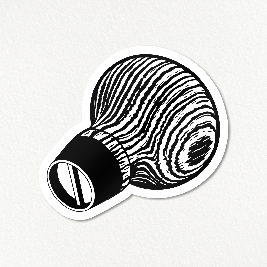 Plane Screwdriver Sticker (White)