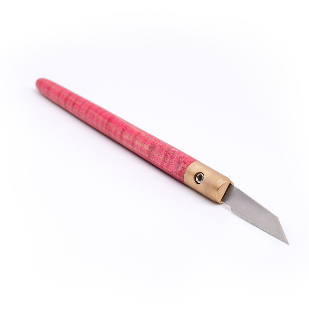 Patreon Exclusive - Curly Maple & Bronze Marking Knife