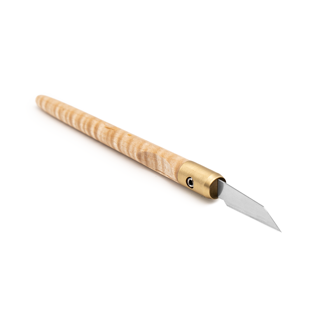 Curly Maple & Brass Marking Knife