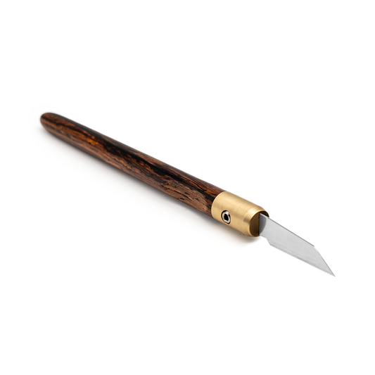 Cocobolo (Dark) & Brass Marking Knife
