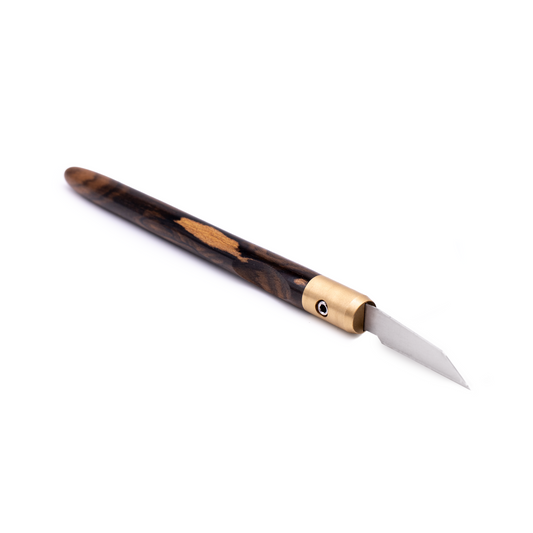 Sappy Ziricote & Brass Marking Knife