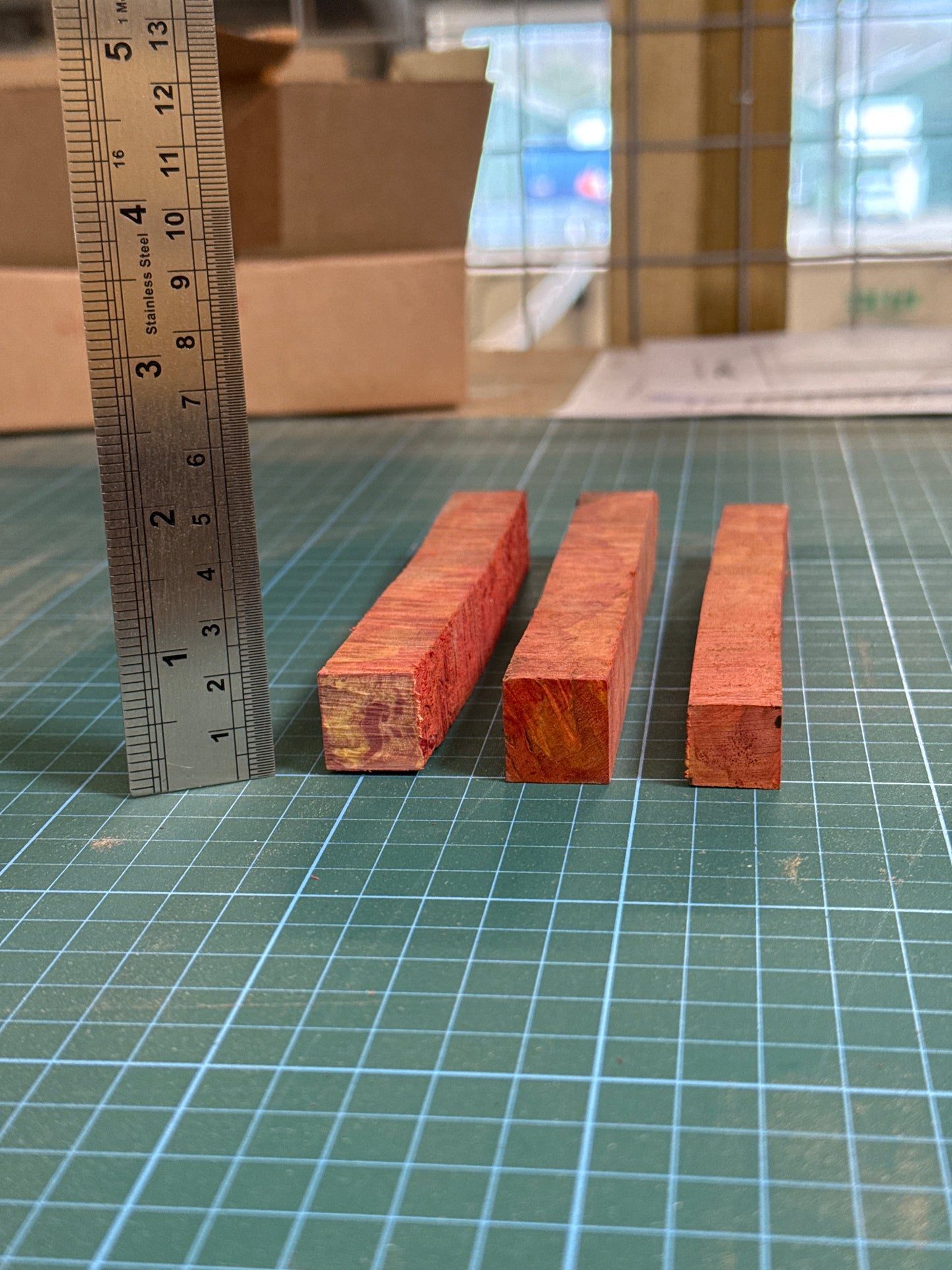 Assorted Orange Stabilised Masur Birch Pen Blanks