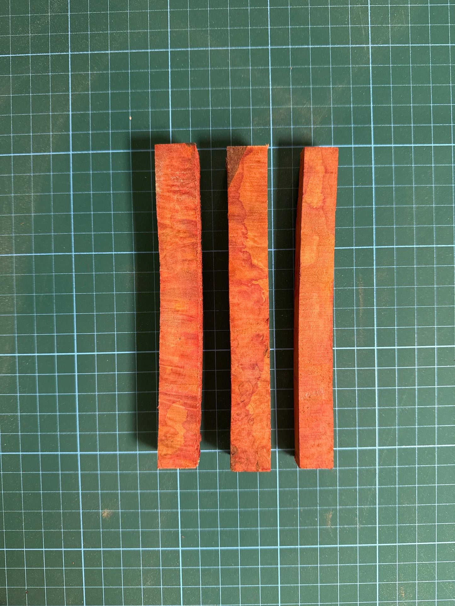 Assorted Orange Stabilised Masur Birch Pen Blanks