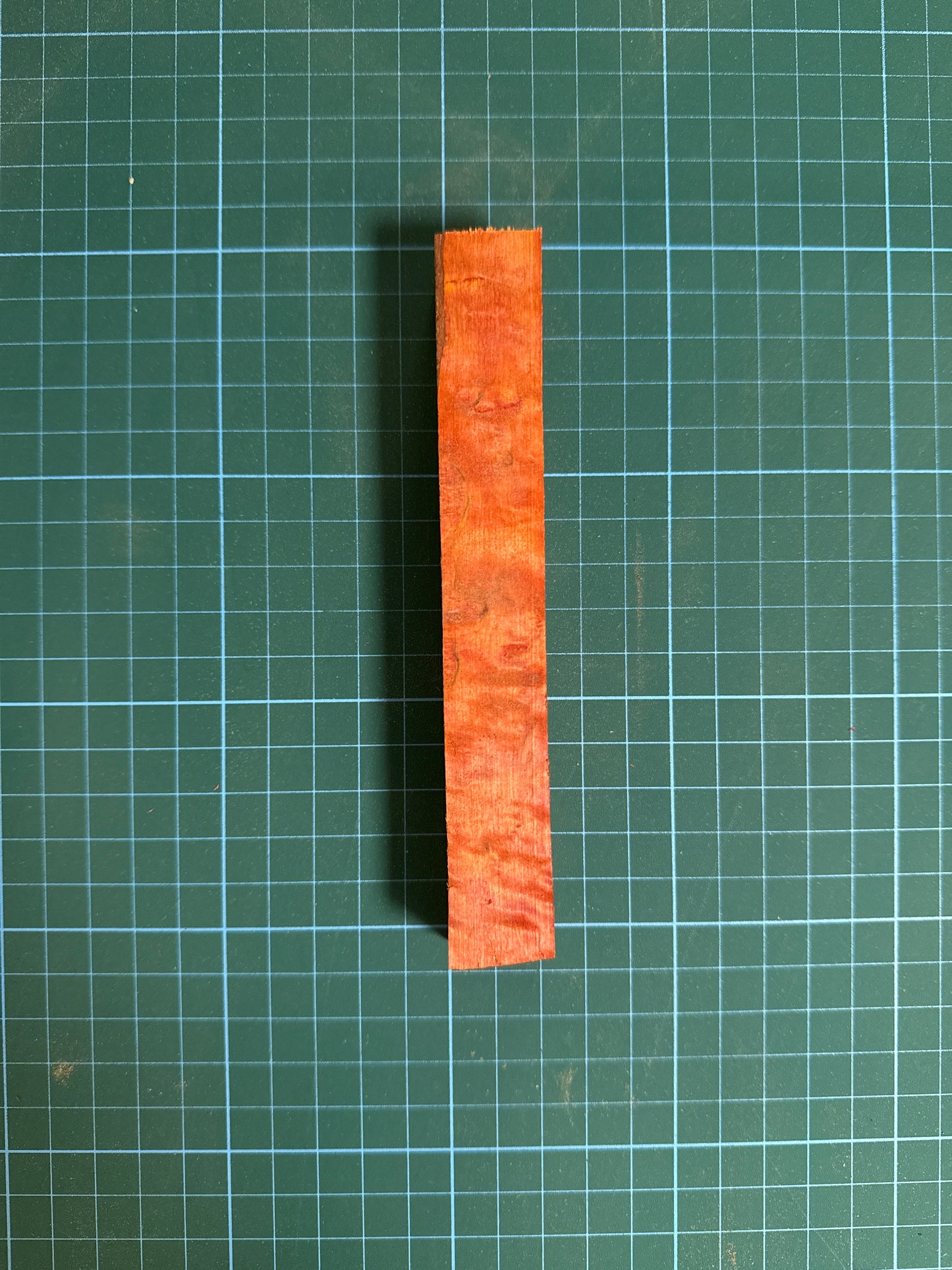 Orange Stabilised Masur Birch Pen Blank