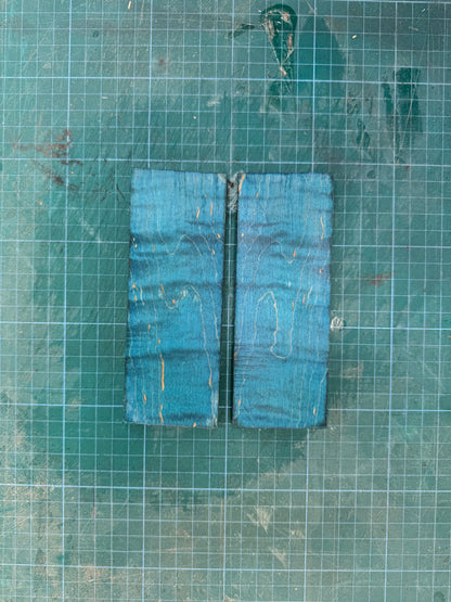Blue Stabilised Curly Maple Scales