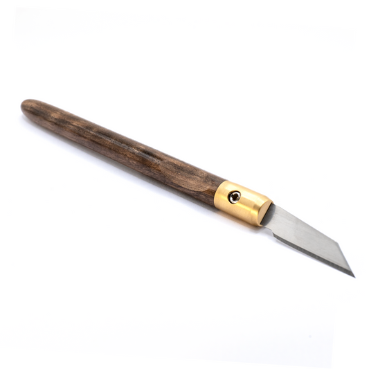 English Walnut & Brass Marking Knife (20% Off) (Woodland Heritage)