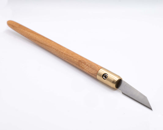 Cherry & Brass Marking Knife