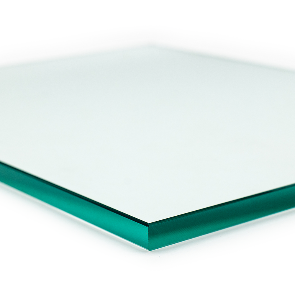 Side view showing the thickness of the large Dead Flat Glass sharpening plate