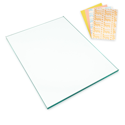 Large Dead Flat Glass sharpening plate with the Fine four-grade sharpening film pack