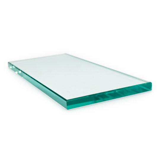 Side view showing the thickness of the small Dead Flat Glass sharpening plate
