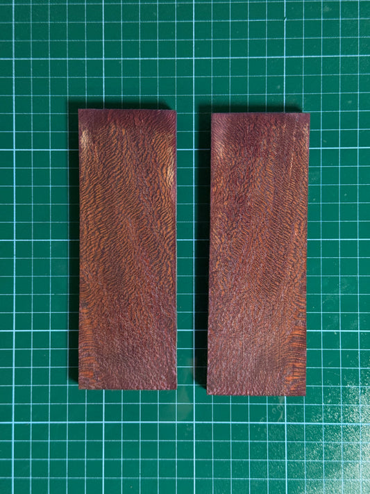 Stabilised Purple London Plane Knife Scales