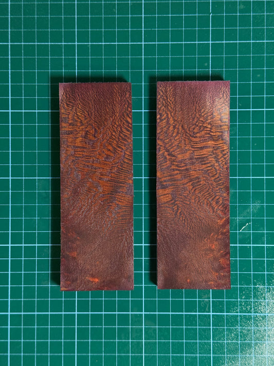 Stabilised Purple London Plane Knife Scales