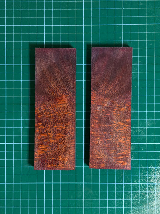 Stabilised Purple London Plane Knife Scales