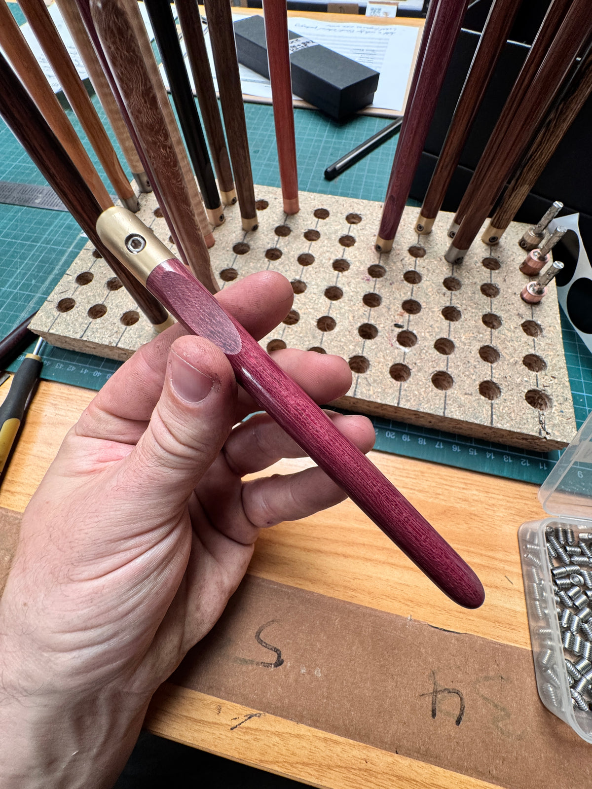 Purpleheart & Brass Marking Knife (B-Stock)