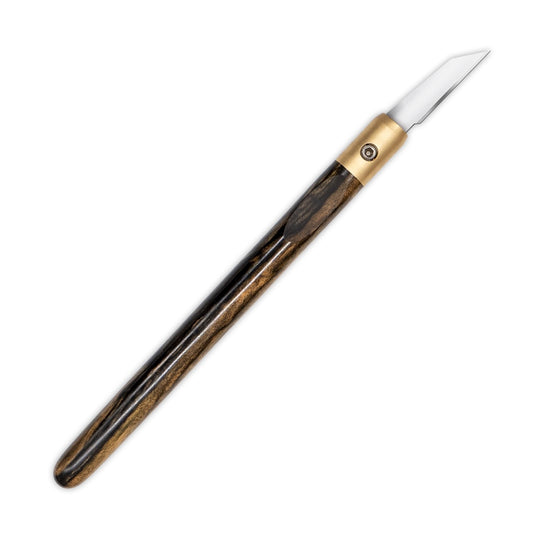 Pale Moon Ebony & Brass Marking Knife