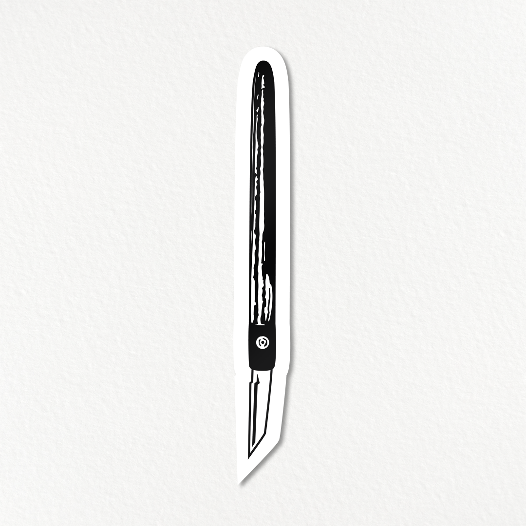 Marking Knife Sticker (White)