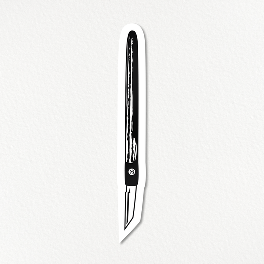 Marking Knife Sticker (White)