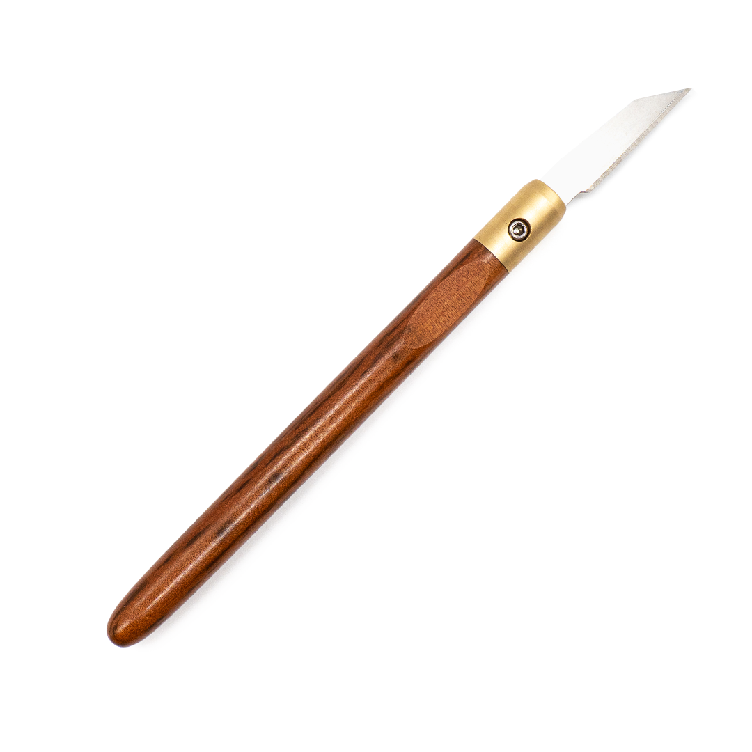 Tiger Myrtle & Brass Marking Knife