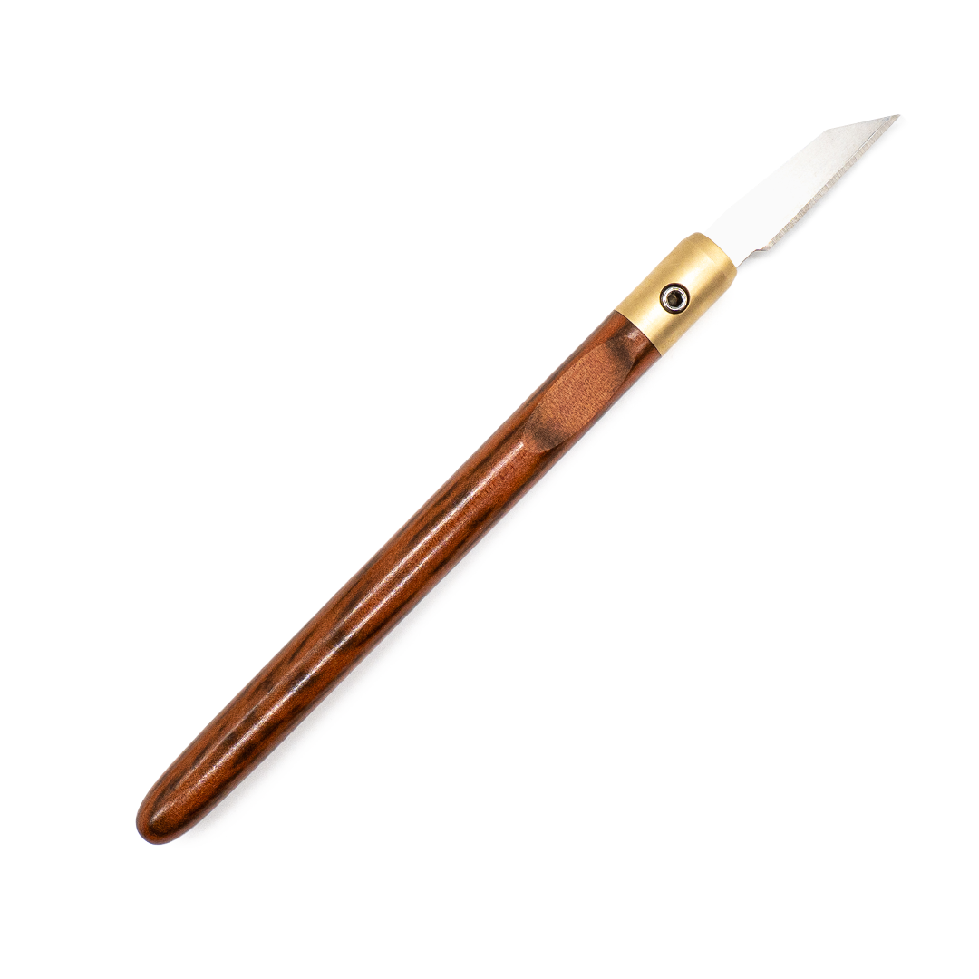 Tiger Myrtle & Brass Marking Knife