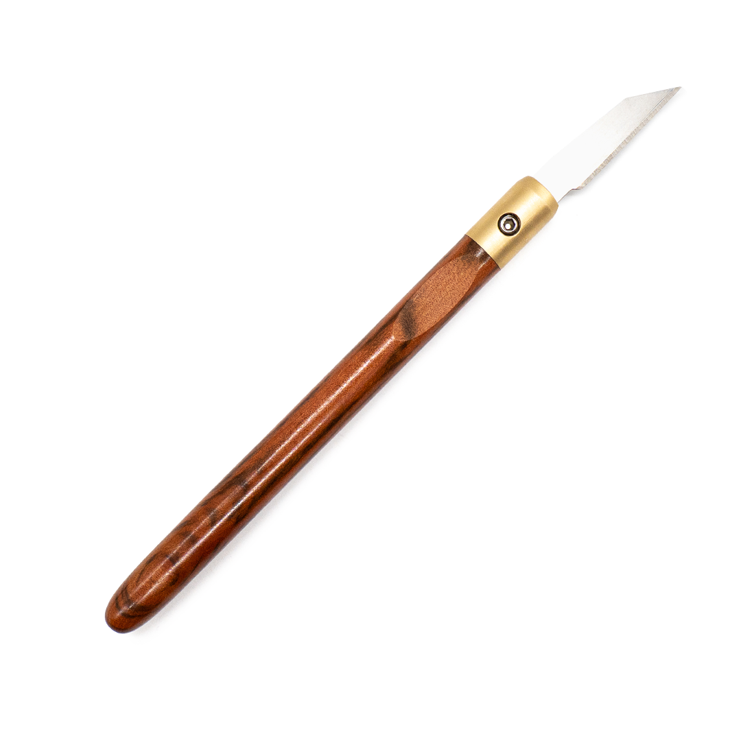 Tiger Myrtle & Brass Marking Knife