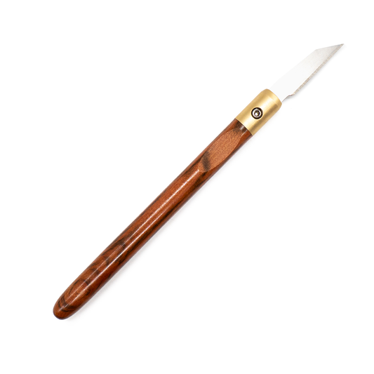 Tiger Myrtle & Brass Marking Knife