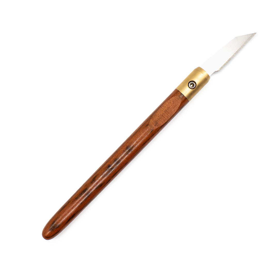 Tiger Myrtle & Brass Marking Knife