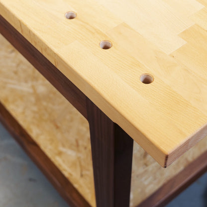 Walnut and Beech Workbench (Collection Only)