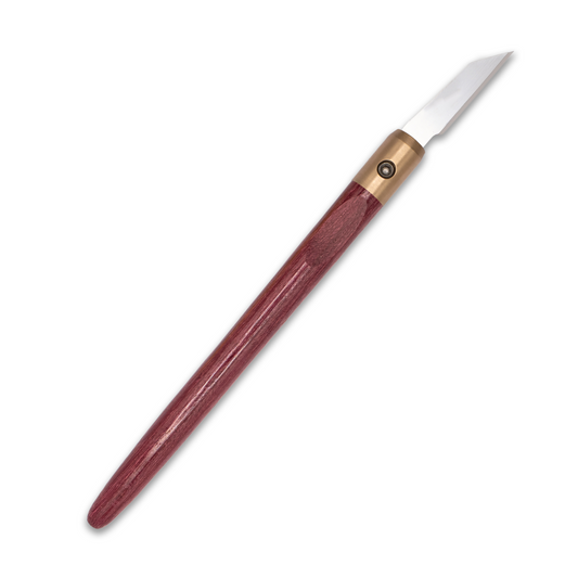 Purpleheart & Bronze Marking Knife