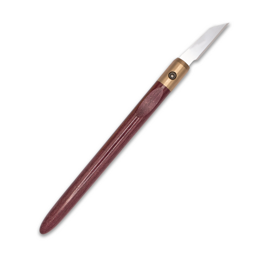 Purpleheart & Bronze Marking Knife