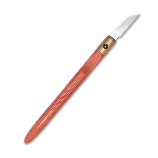 Pink Ivory & Bronze Marking Knife