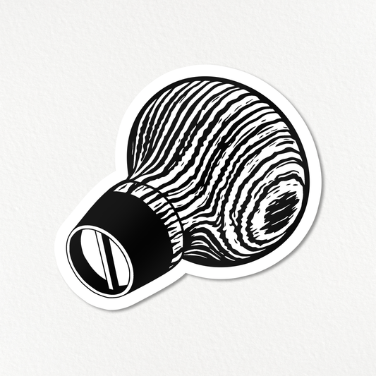 Plane Screwdriver Sticker (White)