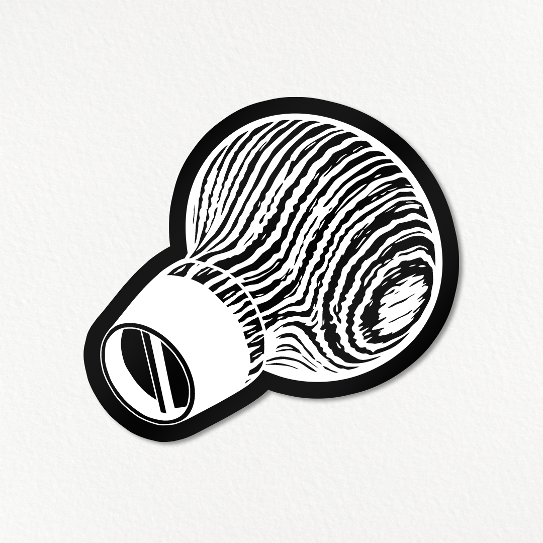 Plane Screwdriver Sticker (Black)