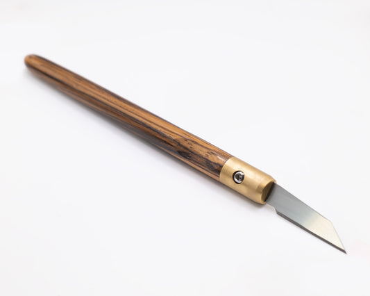 Zebrano & Brass Marking Knife