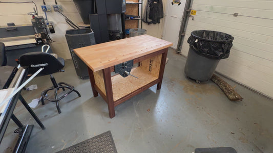 Walnut and Beech Workbench (Collection Only)
